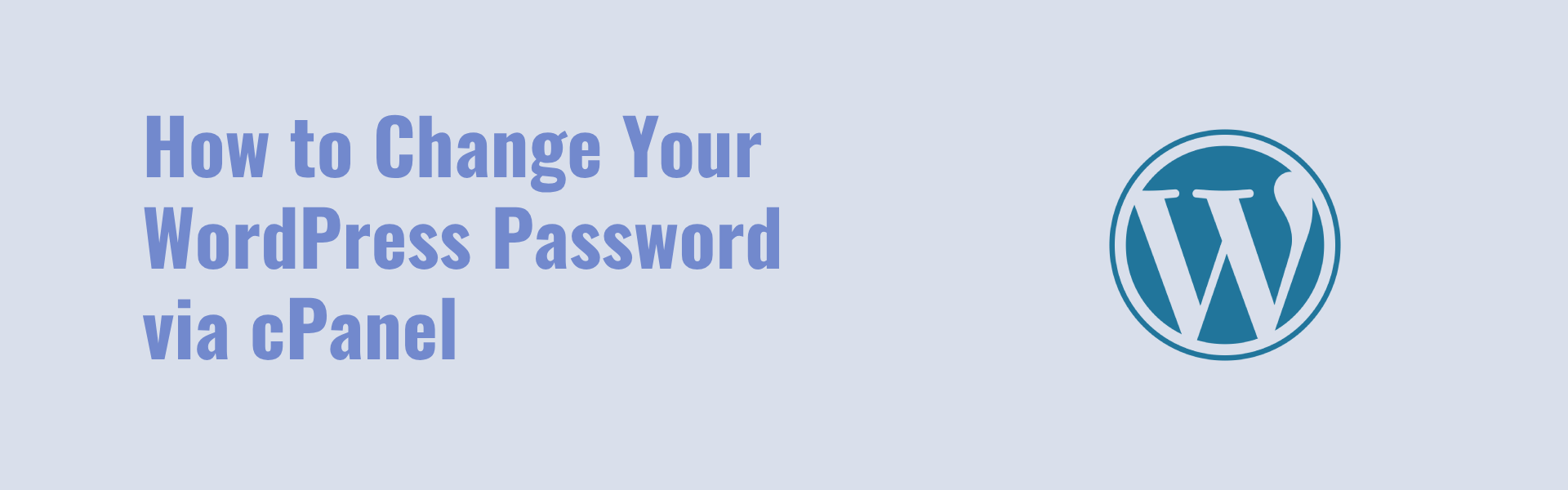 How to Change Your WordPress Password via cPanel